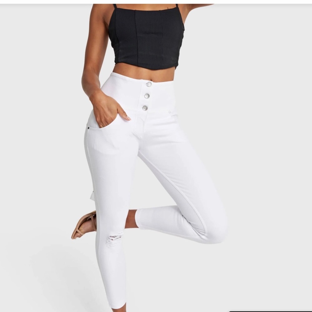 NEW Freddy WR.UP® Drill Limited Edition - High Waisted - 7/8 Length - White - S